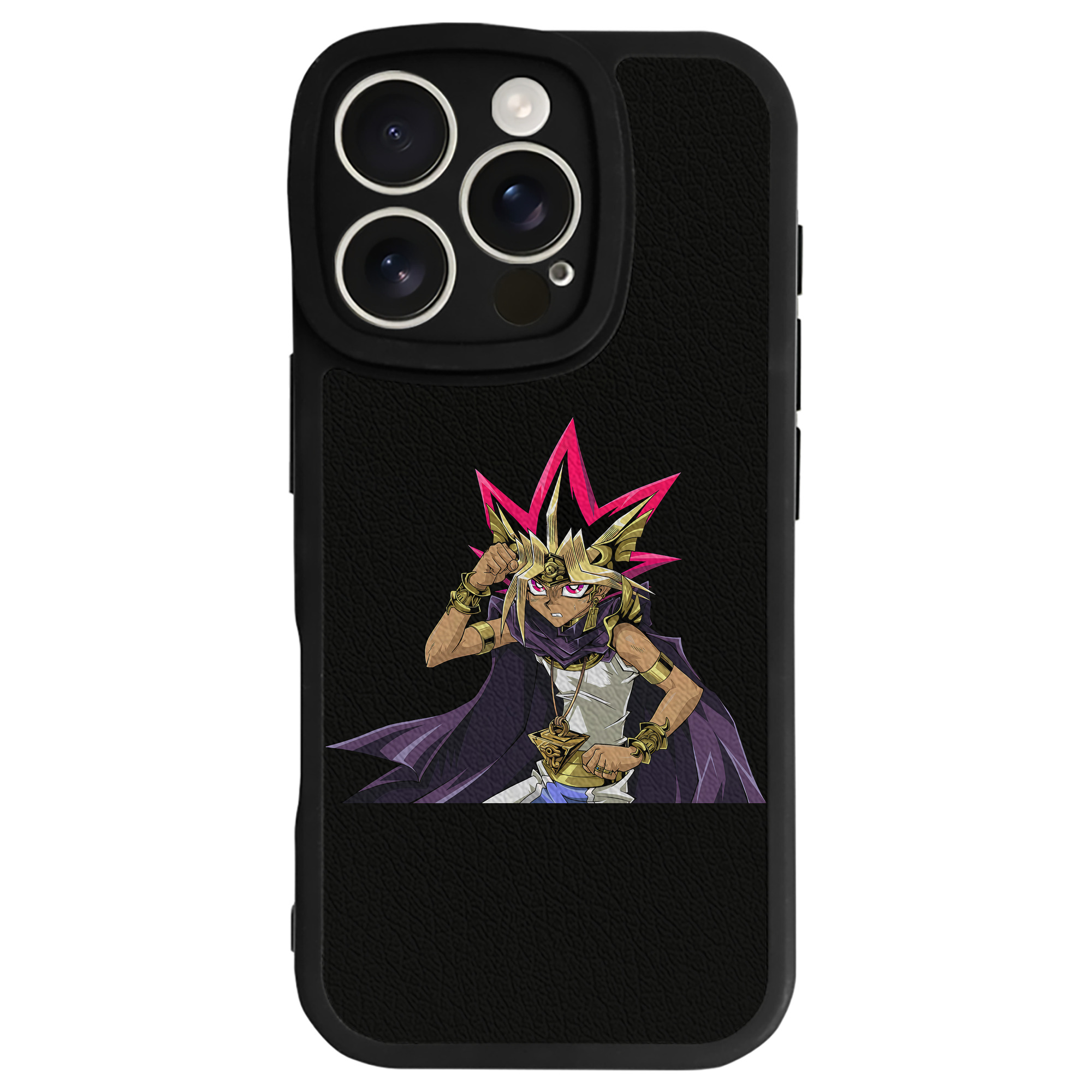 （画像用） 遊☆戯☆王 Yu-Gi-Oh! 【iPhone 16シリーズ対応】シリコンスマホケース（レザー調） 材質：シリコン